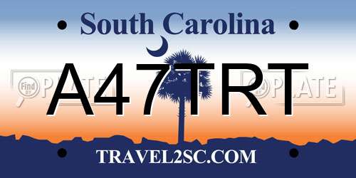A47TRT South Carolina License Plate