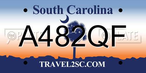 A482QF South Carolina License Plate