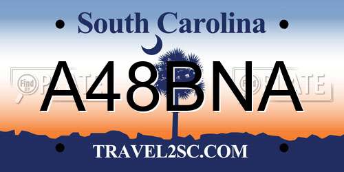 A48BNA South Carolina License Plate