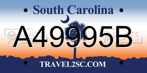 A49995B South Carolina License Plate