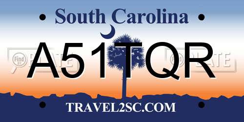 A51TQR South Carolina License Plate