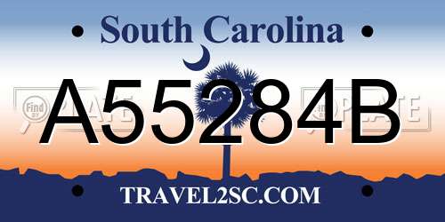 A55284B South Carolina License Plate