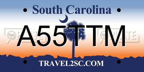 A55TTM South Carolina License Plate