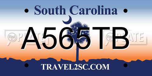 A565TB South Carolina License Plate