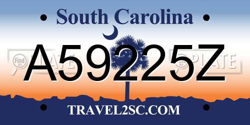 A59225Z South Carolina License Plate