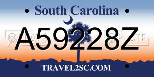 A59228Z South Carolina License Plate