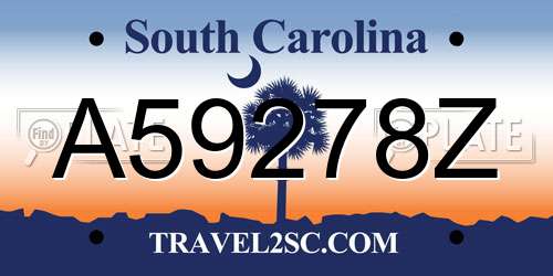 A59278Z South Carolina License Plate