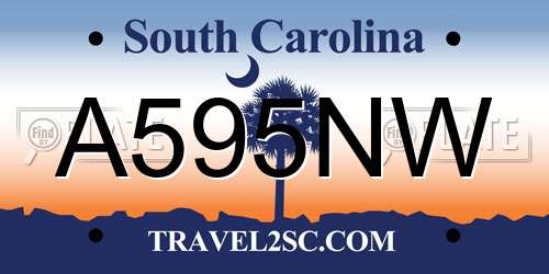 A595NW South Carolina License Plate