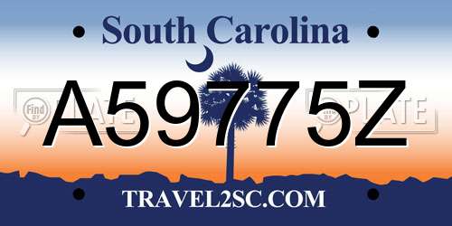 A59775Z South Carolina License Plate