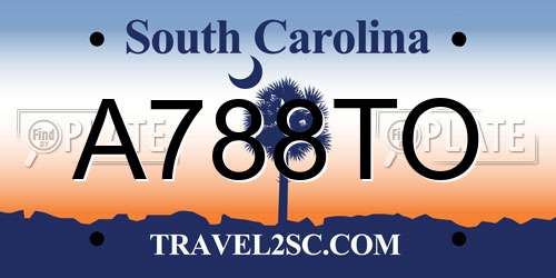 A788TO South Carolina License Plate