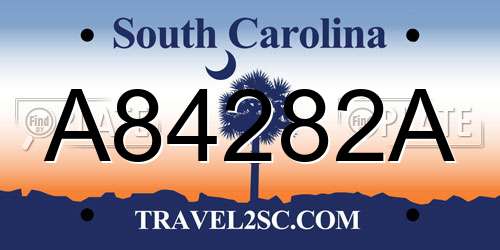 A84282A South Carolina License Plate