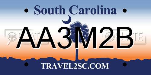 AA3M2B South Carolina License Plate
