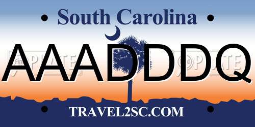 AAADDDQ South Carolina License Plate