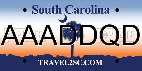 AAADDQD South Carolina License Plate