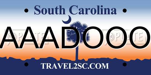 AAADOOO South Carolina License Plate
