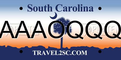 AAAOQQQ South Carolina License Plate