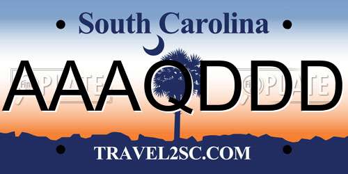 AAAQDDD South Carolina License Plate