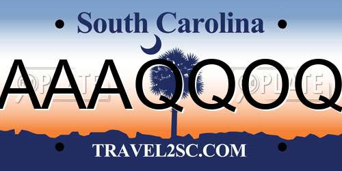 AAAQQOQ South Carolina License Plate