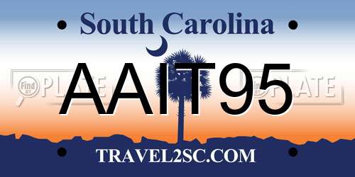 AAIT95 South Carolina License Plate