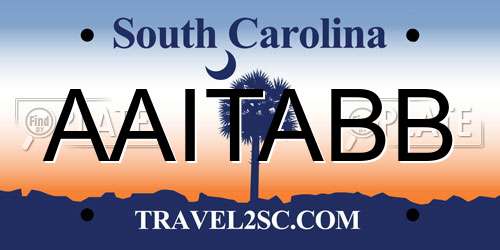 AAITABB South Carolina License Plate