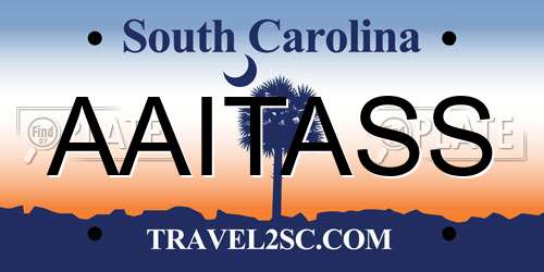 AAITASS South Carolina License Plate