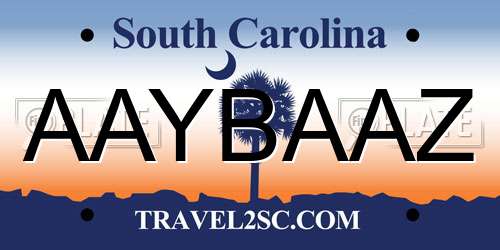 AAYBAAZ South Carolina License Plate