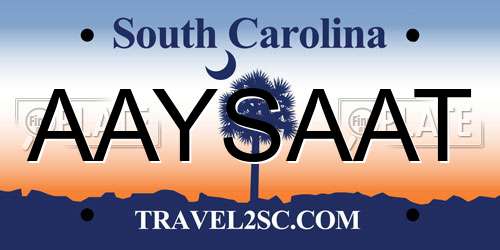AAYSAAT South Carolina License Plate