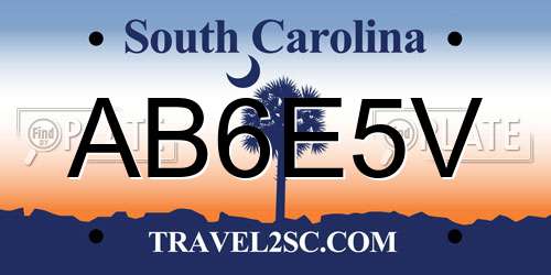 AB6E5V South Carolina License Plate