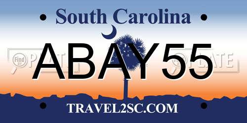 ABAY55 South Carolina License Plate