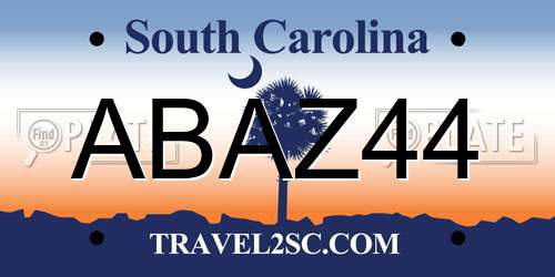 ABAZ44 South Carolina License Plate