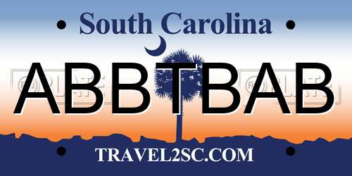 ABBTBAB South Carolina License Plate