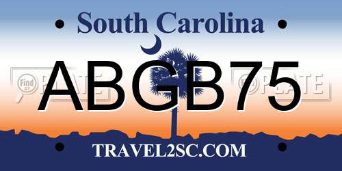 ABGB75 South Carolina License Plate