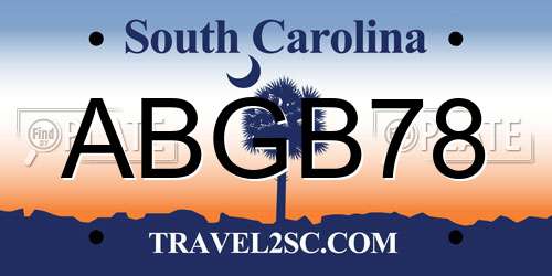 ABGB78 South Carolina License Plate