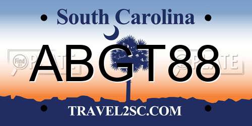ABGT88 South Carolina License Plate