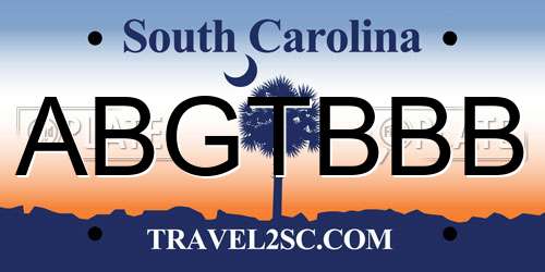 ABGTBBB South Carolina License Plate