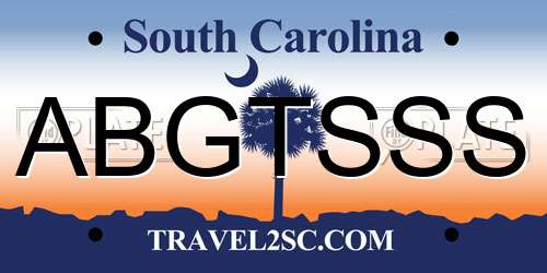 ABGTSSS South Carolina License Plate
