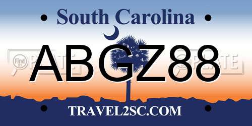 ABGZ88 South Carolina License Plate