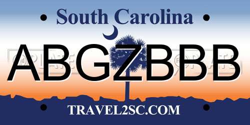 ABGZBBB South Carolina License Plate
