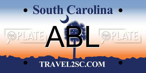 ABL South Carolina License Plate