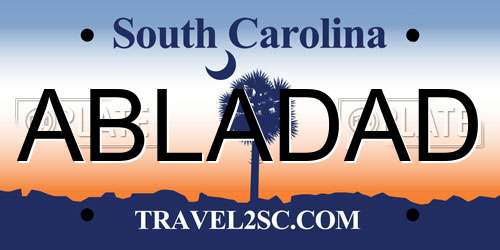 ABLADAD South Carolina License Plate