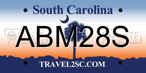 ABM28S South Carolina License Plate