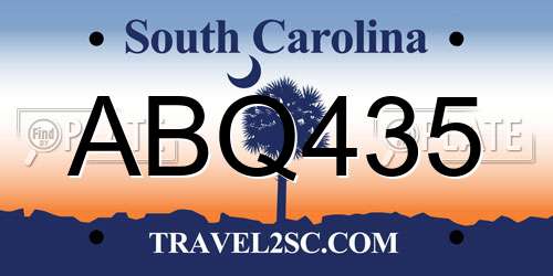 ABQ435 South Carolina License Plate