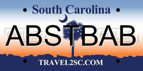 ABSTBAB South Carolina License Plate