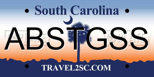 ABSTGSS South Carolina License Plate