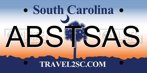 ABSTSAS South Carolina License Plate