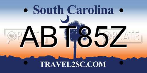 ABT85Z South Carolina License Plate