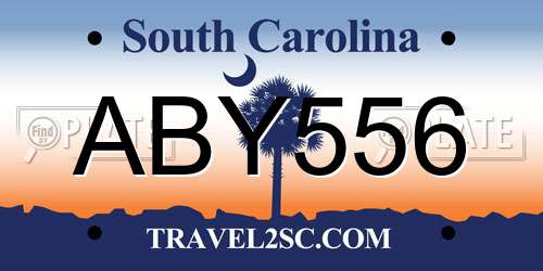 ABY556 South Carolina License Plate