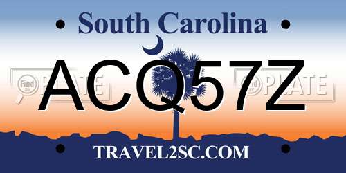 ACQ57Z South Carolina License Plate