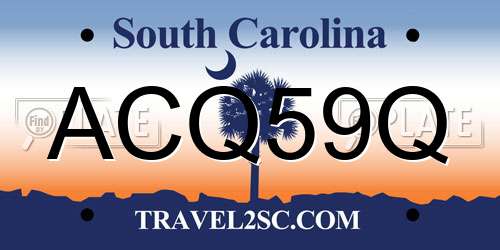 ACQ59Q South Carolina License Plate