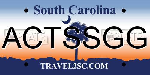 ACTSSGG South Carolina License Plate